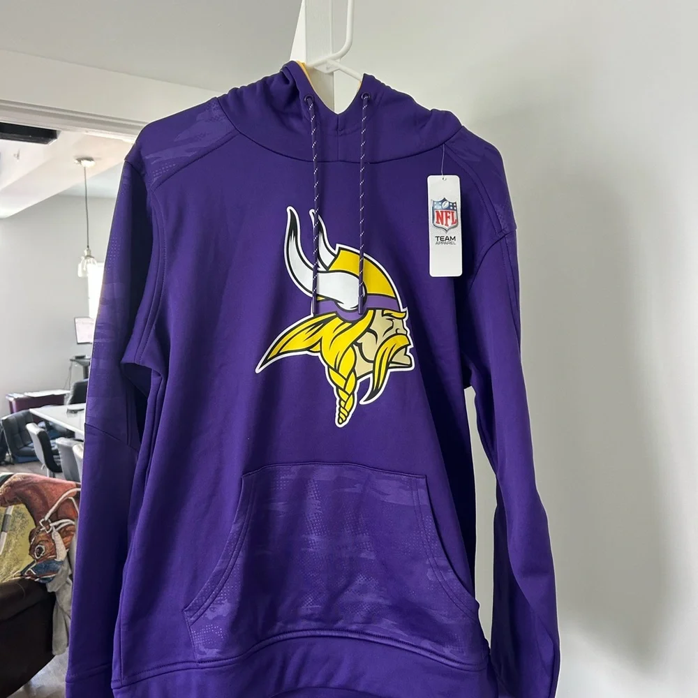 NFL team apparel Minnesota Vikings hoodie size large - Picture 1 of 6